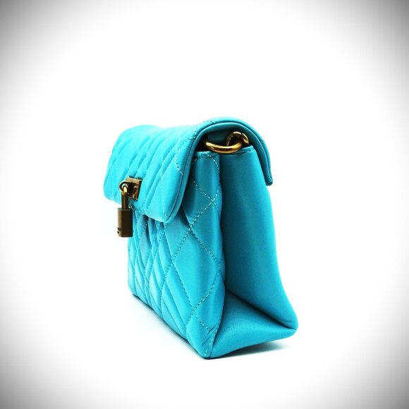 KURT GEIGER Medium Brixton Turquoise Color | Mercari KURT GEIGER Medium Brixton Turquoise Color Leather Lock Bag w/ Coin Purse
